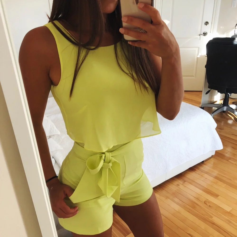 YELLOW GREEN JUMPSUIT XS - Picture 4 of 4